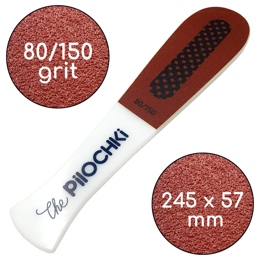 Педикюрна акрилова тертка ThePilochki Acrylic Pedicure Grater Burgundy 80/150 грит Бордовий