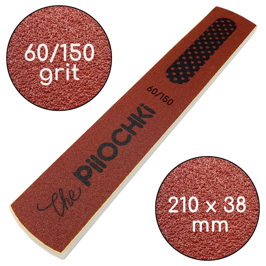 Педикюрна акрилова тертка Пряма ThePilochki Acrylic Pedicure Grater Flat Burgundy 60/150 грит Бордовий