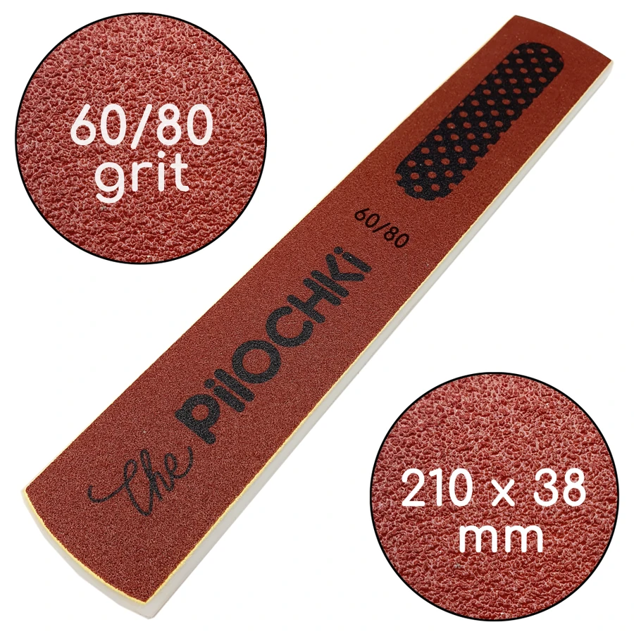 Педикюрна акрилова тертка Пряма ThePilochki Acrylic Pedicure Grater Flat Burgundy 60/80 грит Бордовий