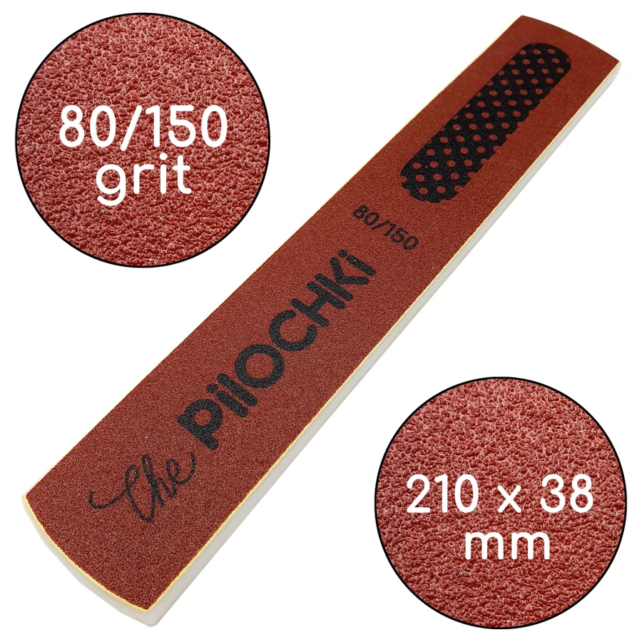 Педикюрна акрилова тертка Пряма ThePilochki Acrylic Pedicure Grater Flat Burgundy 80/150 грит Бордовий