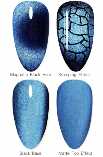 Гель-лак Canni 9D Diamond blue 14 котяче око 9D 7,3 мл