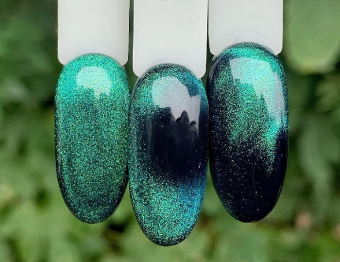 Гель-лак Canni 9D Diamond green 16 котяче око 9D 7,3 мл