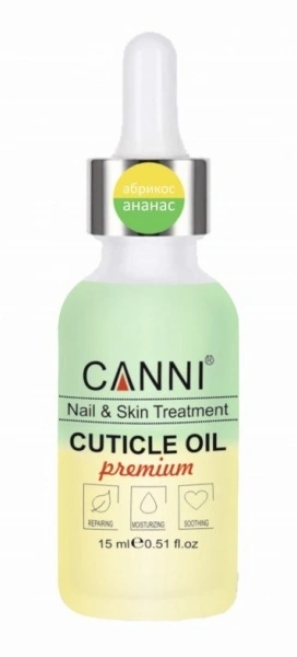 Двофазне масло для кутикули Canni Two Phase Cuticle Oil Apricot-Pineapple абрикос-ананас 15 мл