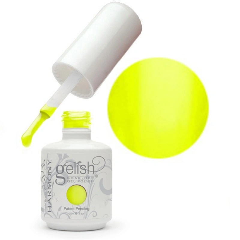 Гель-лак Harmony Gelish Coco Cabana Banana неоновий жовто-салатовий, емаль 15 мл