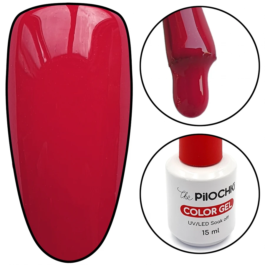 Гель-лак ThePilochki Gel Polish №1347 червоний крайола 15 мл
