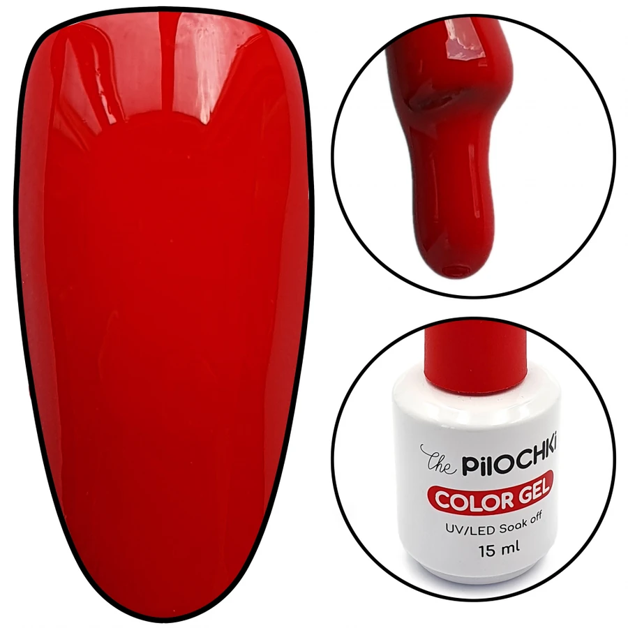 Гель-лак ThePilochki Gel Polish №1365 червоний 15 мл