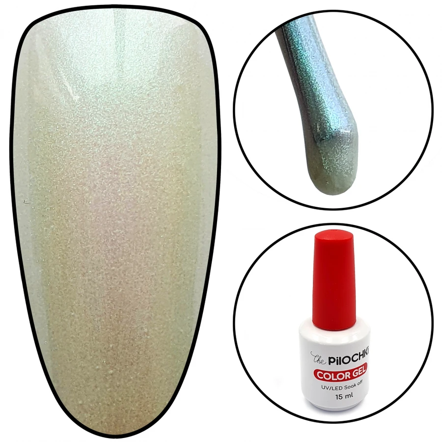 Гель-лак ThePilochki Gel Polish №1509 молочний голографічний із шиммером 15 мл