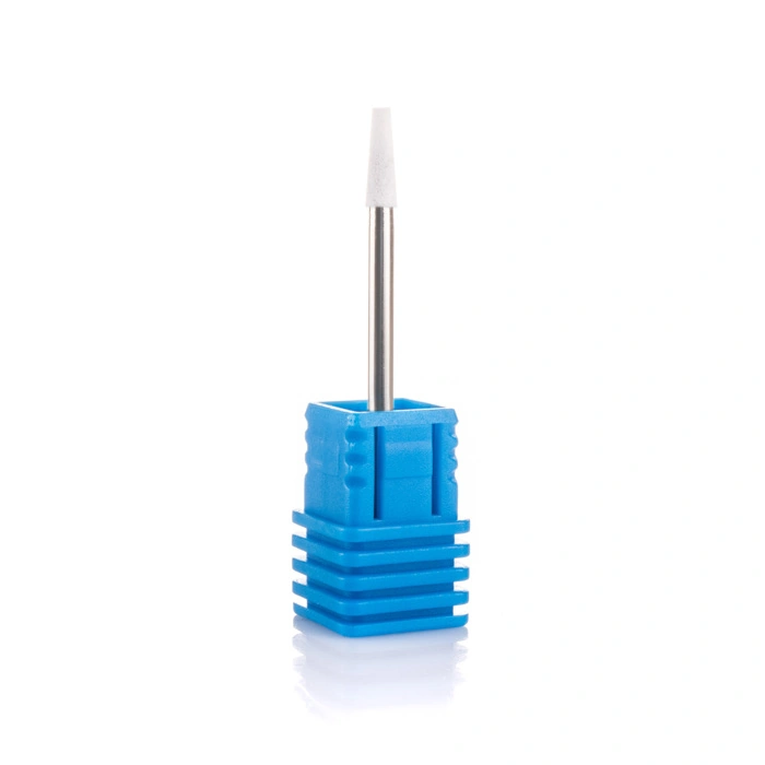 Фреза корундова усічений конус подовжений Nail Perfect Nozzle Corundum Cone White білий 2.5 мм