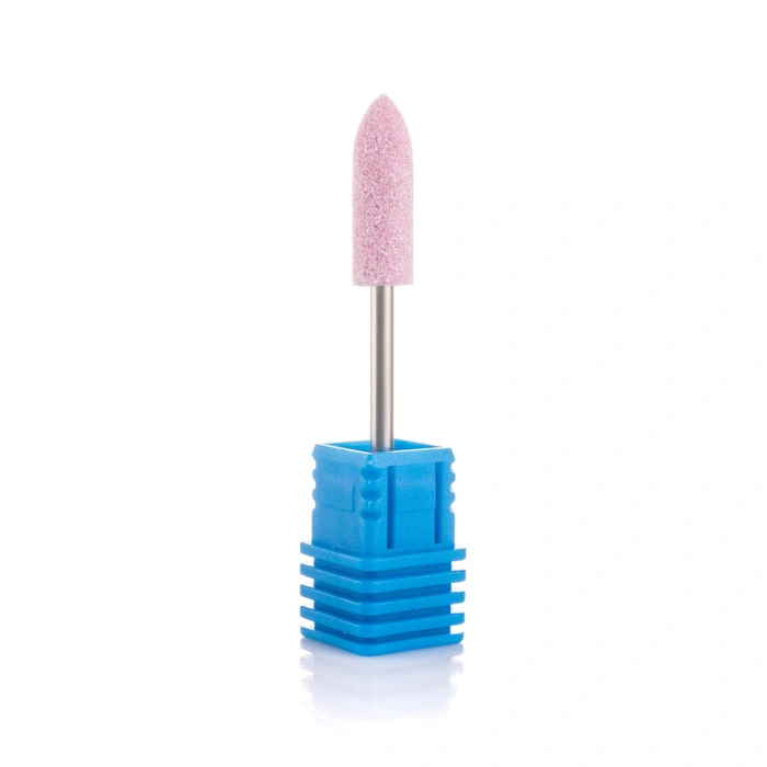 Насадка корундова Nail Perfect Nozzle Corundum Bullet 6 мм Pink куля,подовжена