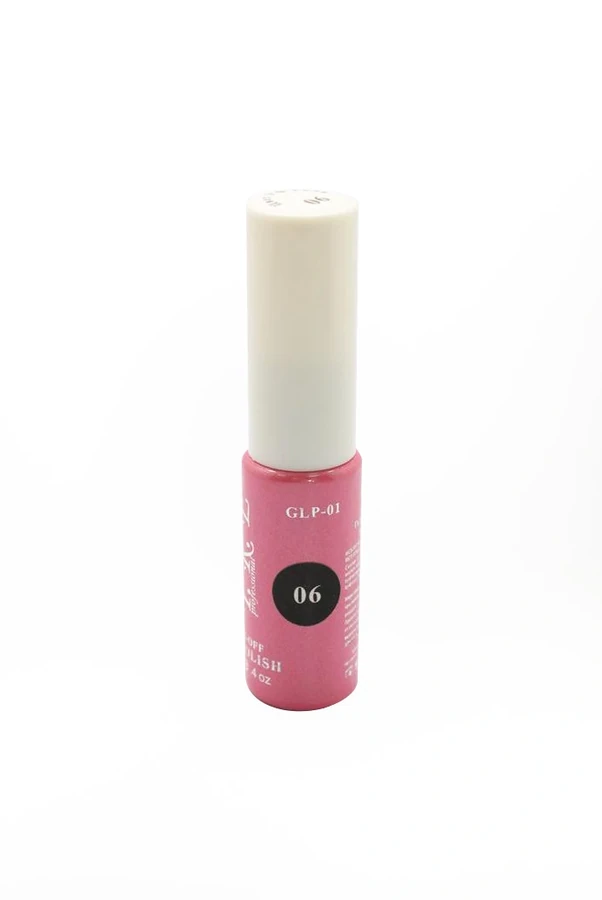 Гель-фарба з тонким пензлем YRE Gel Polish Paint 06 чорний, емаль 12 мл