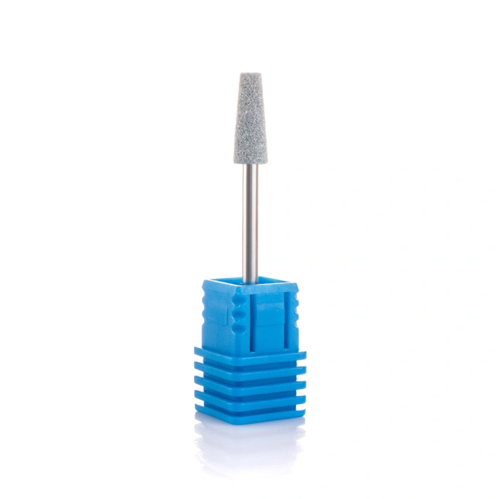 Насадка корундова усічений конус подовжений Nail Perfect Nozzle Corundum Cone Gray сіра 5.0 мм