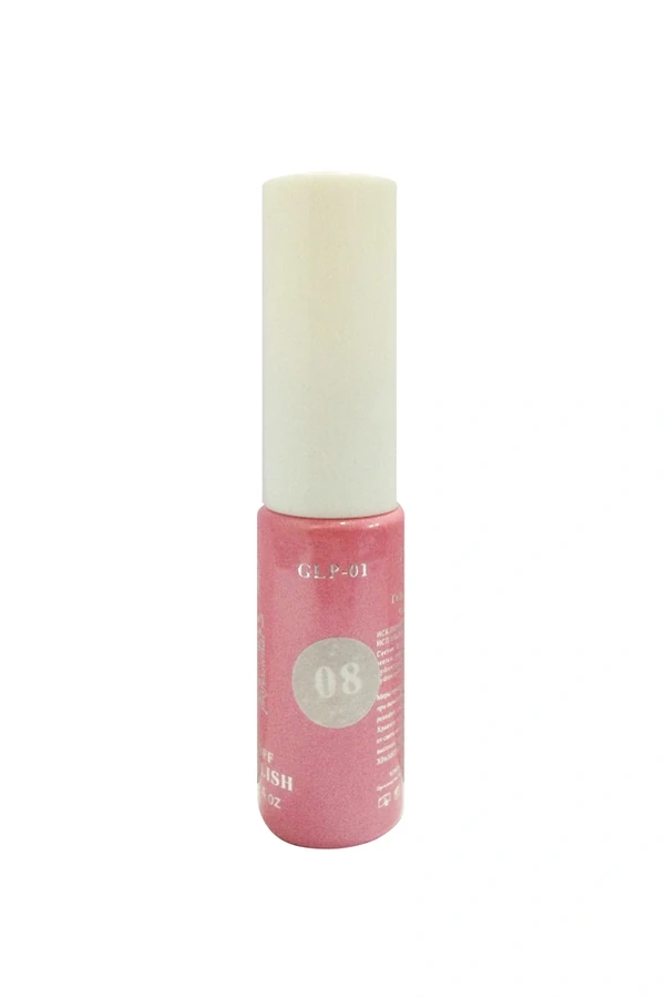 Гель-фарба з тонким пензлем YRE Gel Polish Paint 08 сріблясті блискітки на прозорій основі 12 мл