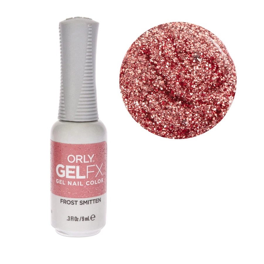 Гель-лак ORLY Gel FX Frost Smitten рожевий, з глітером "рожеве золото" 9 мл