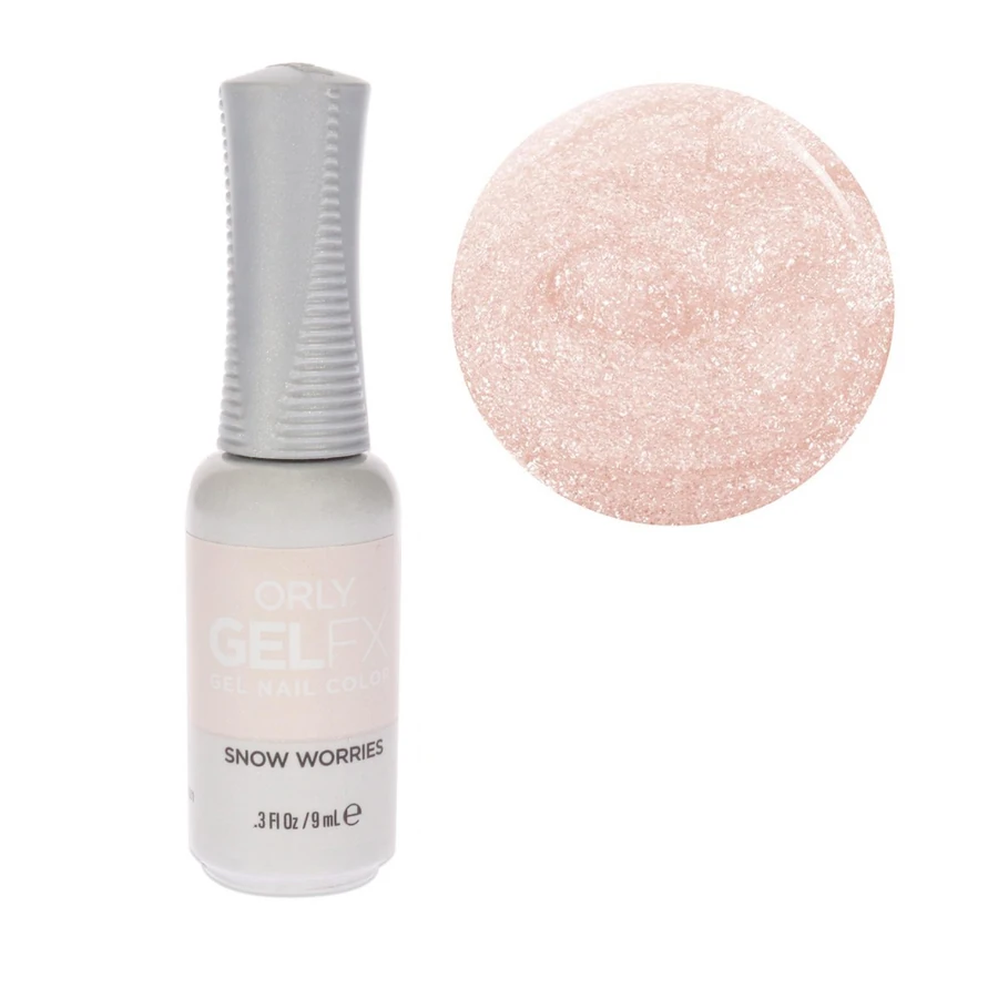 Гель-лак ORLY Gel FX Snow Worries світло-персиковий, зі срібним шимером 9 мл