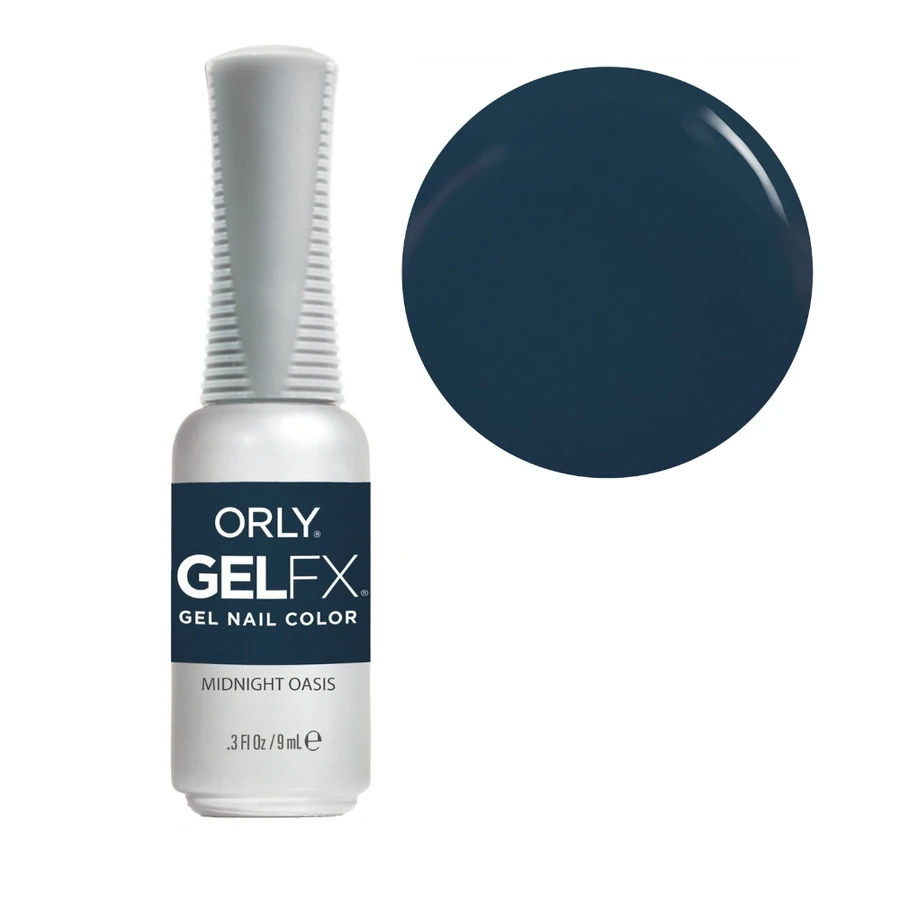 Гель-лак ORLY Gel FX Midnight Oasis темний синій з сірим відтінком, емаль 9 мл