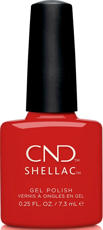 Гель-лак CND Shellac Devil Red яскравий червоний, емаль 7,3 мл