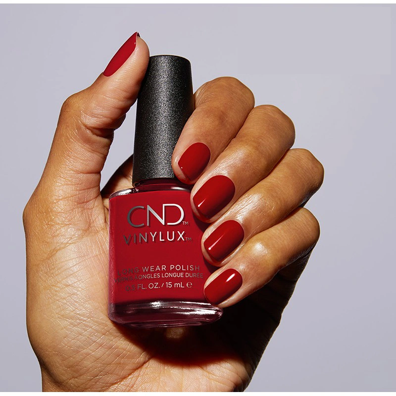 Лак CND VINYLUX 364 Devil Red яскравий червоний, емаль 15 мл