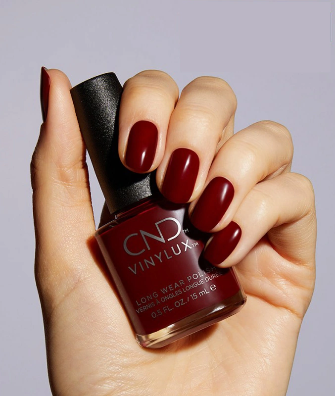 Лак CND VINYLUX 365 Bordeaux Babe темне бордо, емаль 15 мл