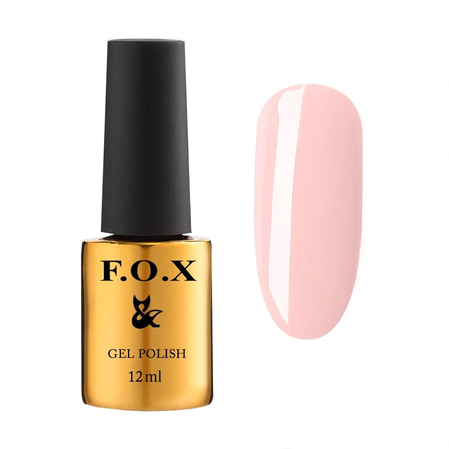 Гель-лак FOX Gel-Polish Gold French Panna Cotta 003 напівпрозорий світло-рожевий, емаль 12 мл