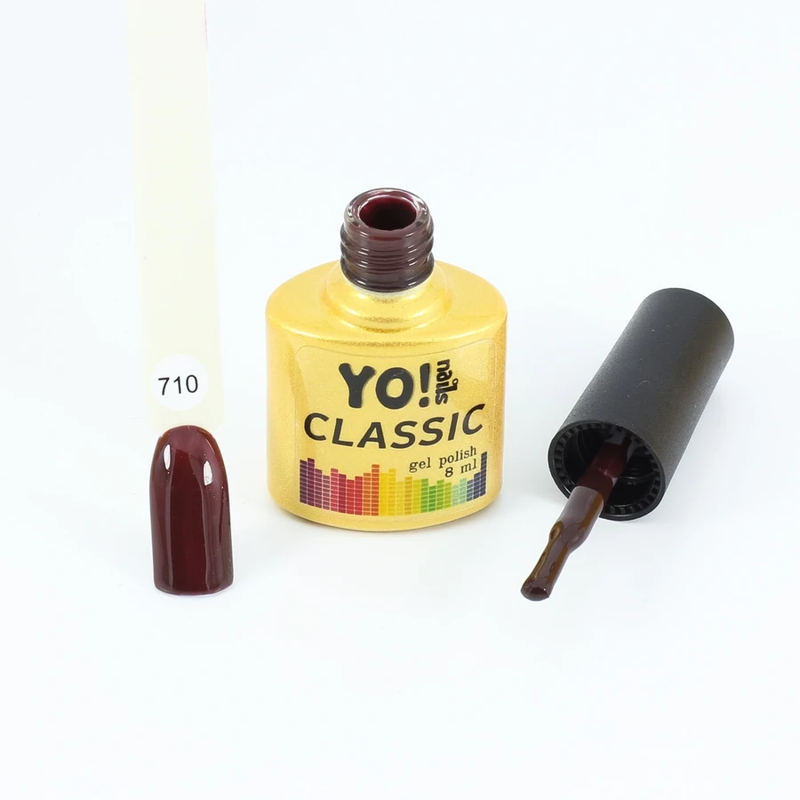 Гель-лак Yo!Nails Classic Gel Polish №710 сливово-коричневий 8 мл