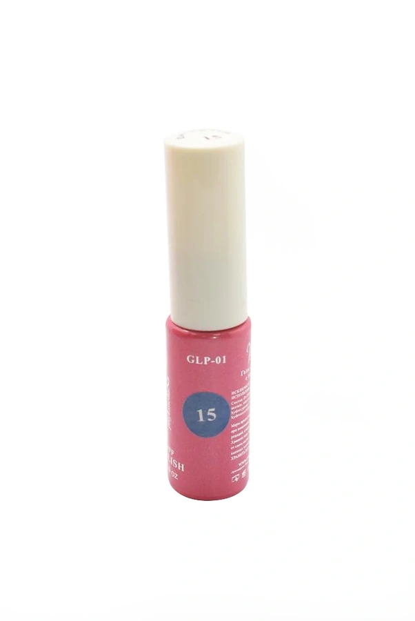 Гель-фарба з тонким пензлем YRE Gel Polish Paint 15 чорнильно-синій, емаль 12 мл