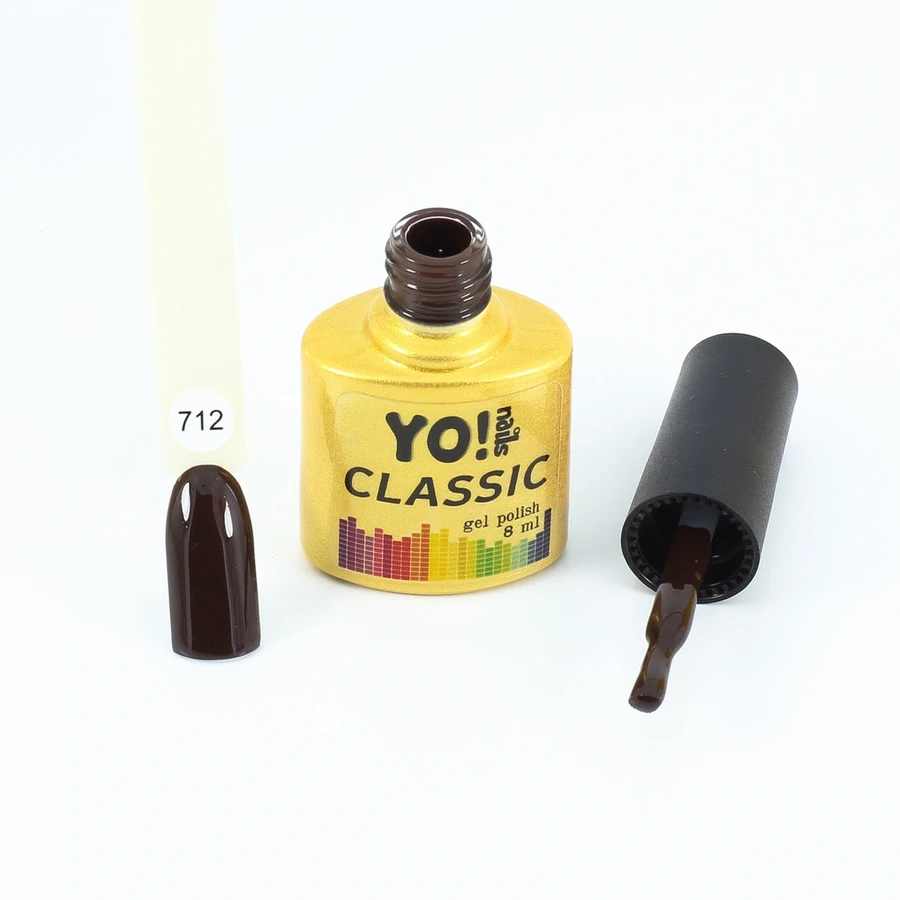 Гель-лак Yo!Nails Classic Gel Polish №712 гіркого шоколаду 8 мл