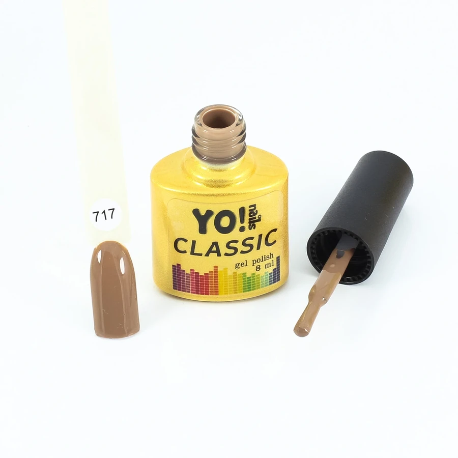Гель-лак Yo!Nails Classic Gel Polish №717 пісочно-коричневий 8 мл
