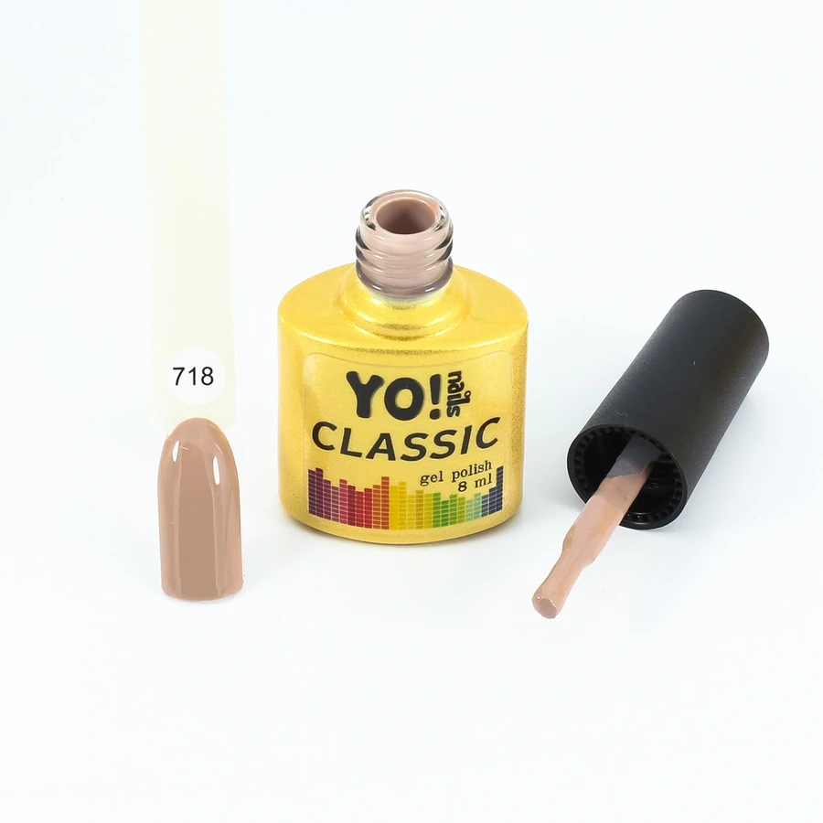 Гель-лак Yo!Nails Classic Gel Polish №718 персиково-кавовий 8 мл