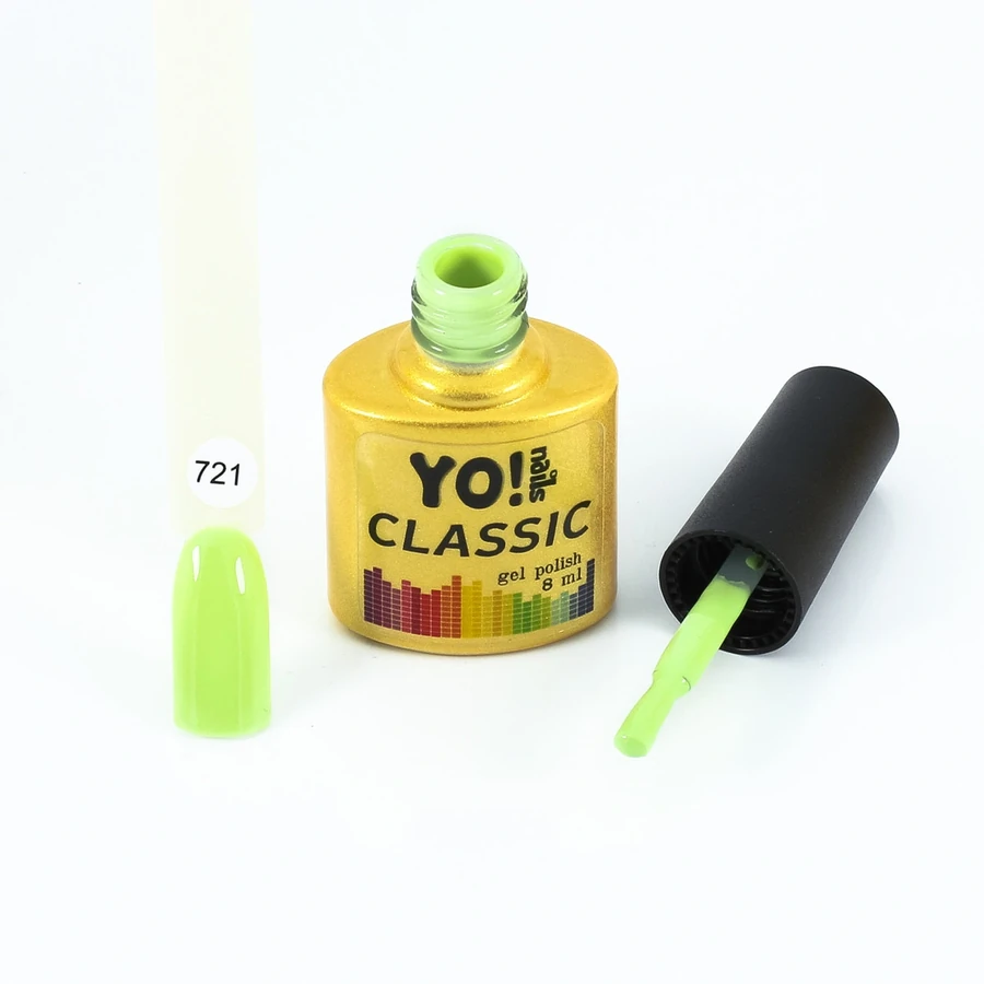Гель-лак Yo!Nails Classic Gel Polish №721 світло-салатовий, пастельний 8 мл