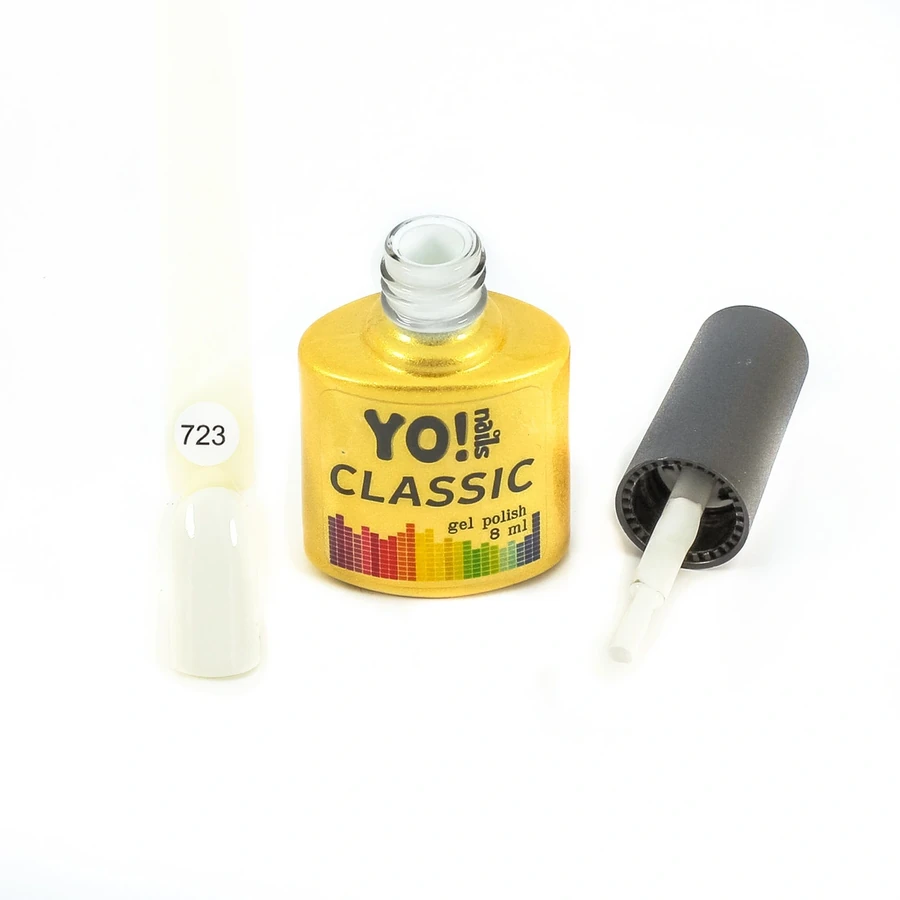 Гель-лак Yo!Nails Classic Gel Polish №723 класичний білий 8 мл