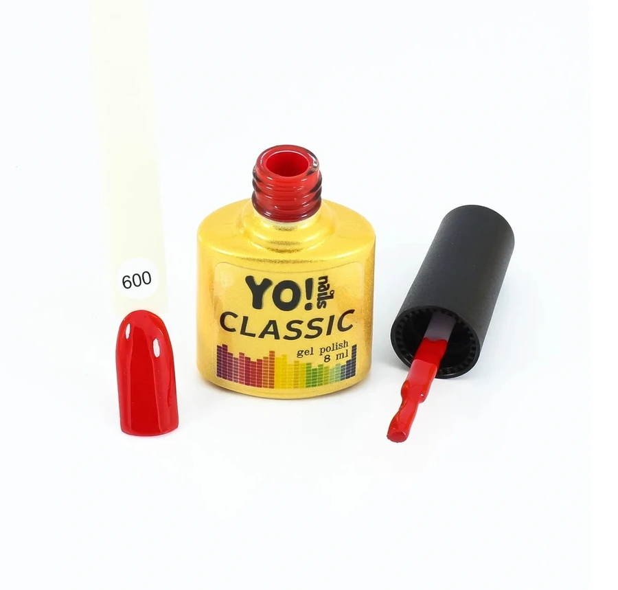 Гель-лак Yo!Nails Classic Gel Polish №600 класичний яскраво-червоний 8 мл