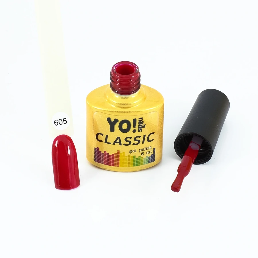 Гель-лак Yo!Nails Classic Gel Polish №605 бордово-червоний 8 мл