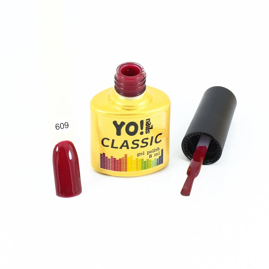 Гель-лак Yo!Nails Classic Gel Polish №609 винний 8 мл