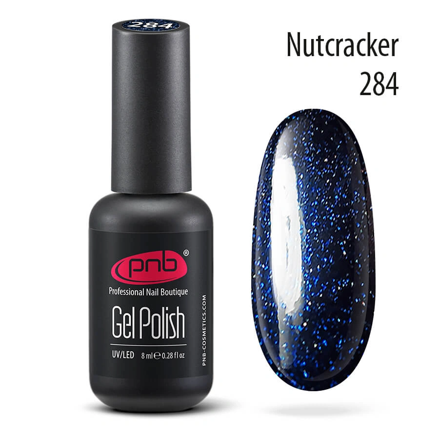 Гель-лак PNB №284 Nutcracker темно-синій, шиммер 8 мл