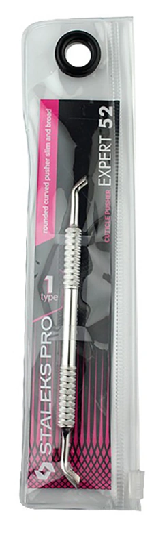 Лопатка манікюрна Staleks Pro EXPERT 52 TYPE 1 круглий широкий + вузький пушер