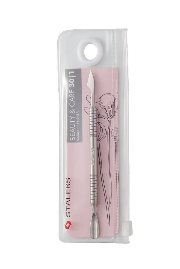 Лопатка манікюрна Staleks BEAUTY & CARE 30 TYPE 1 округлений пушер + топірець