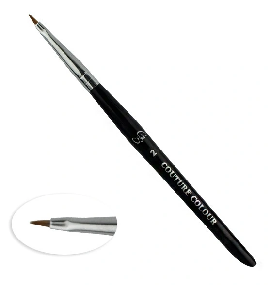 Пензлик для дизайну овальний Couture Colour & GS Nail Art Brush 2 натуральний колонок, 6 мм