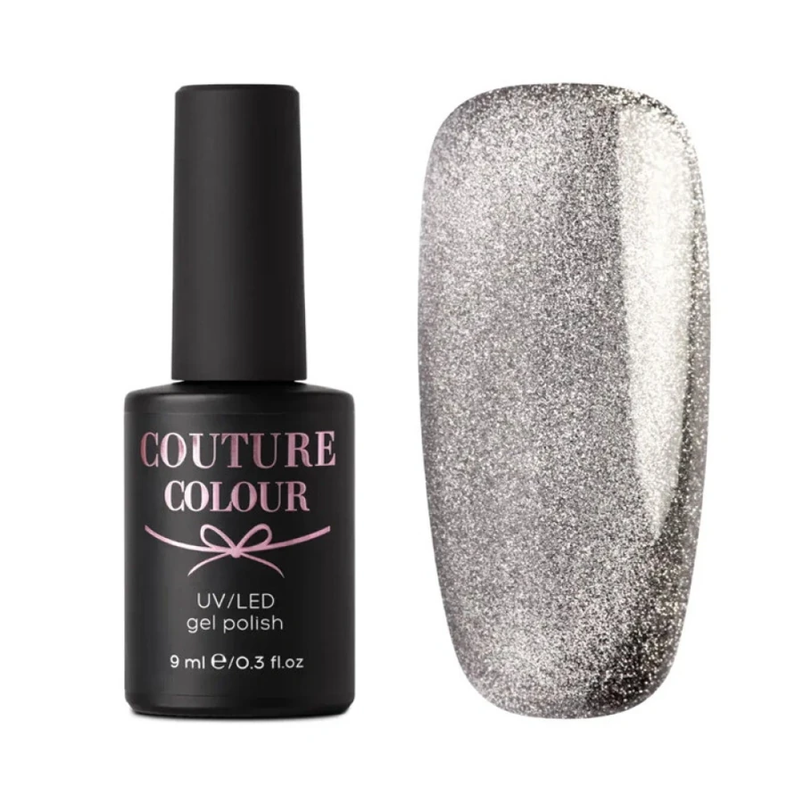 Магнітний гель-лак Couture Colour Galaxy Touch 09 напівпрозорий, сріблястий відблиск, хамелеон 9 мл