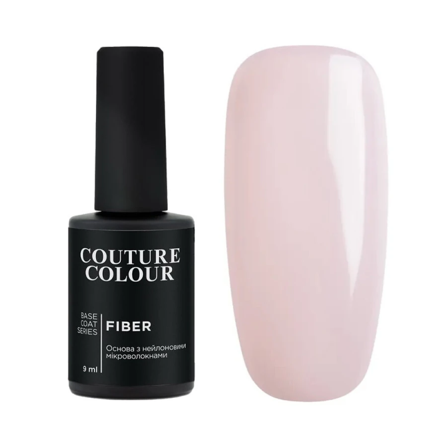 Зміцнююча база з нейлоновими мікроволокнами Couture Colour Fiber Base 03 Icy Pink молочно-рожевий 9 мл