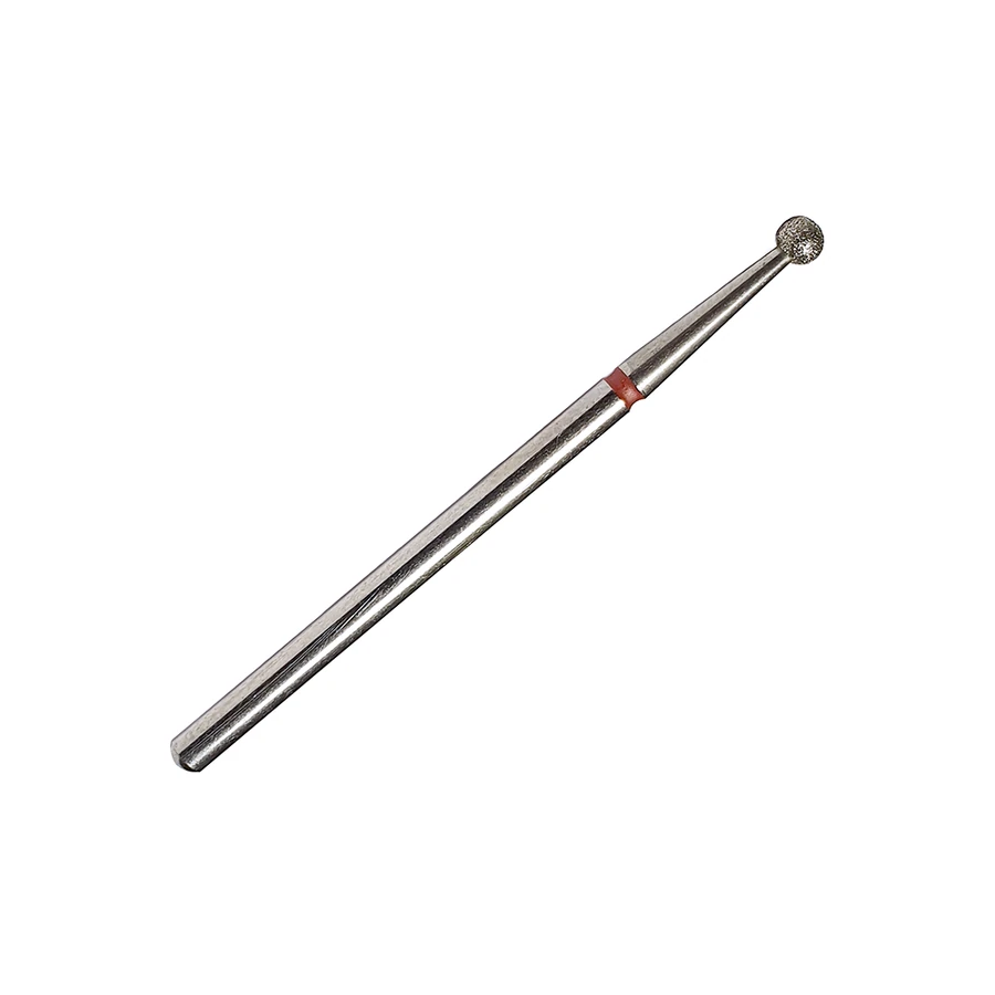 Фреза алмазна куля Staleks Pro Expert Diamond Nozzle Ball червона, м`який абразив 2.5 мм