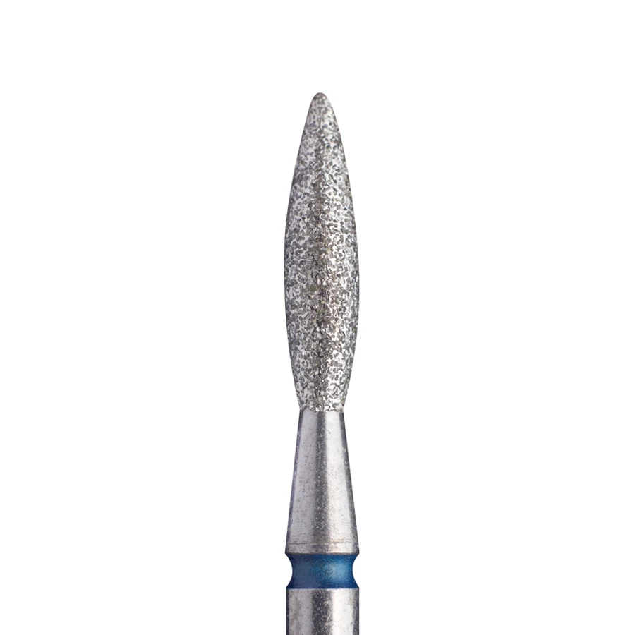 Насадка алмазна Staleks Pro Expert Diamond Nozzle Flame синя, середній абразив 2,3 мм
