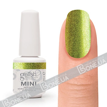 Гель-лак Harmony Gelish MINI The Great Googly Moogly салатовий, щільні блискітки 9 мл