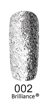 Гель-лак FOX Gold Brilliance №002 світле срібло, великі щільні блискітки 7 мл