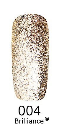 Гель-лак FOX Gold Brilliance №004 світло-рожеве золото, великі щільні блискітки 7 мл