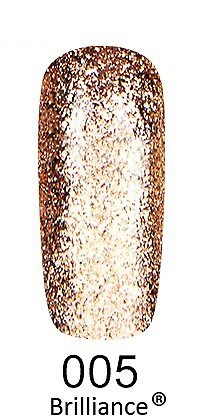 Гель-лак FOX Gold Brilliance №005 рожеве золото, великі щільні блискітки 7 мл