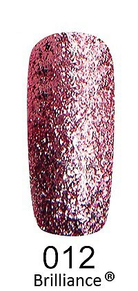 Гель-лак FOX Gold Brilliance №012 темно-рожевий, великі щільні блискітки 7 мл