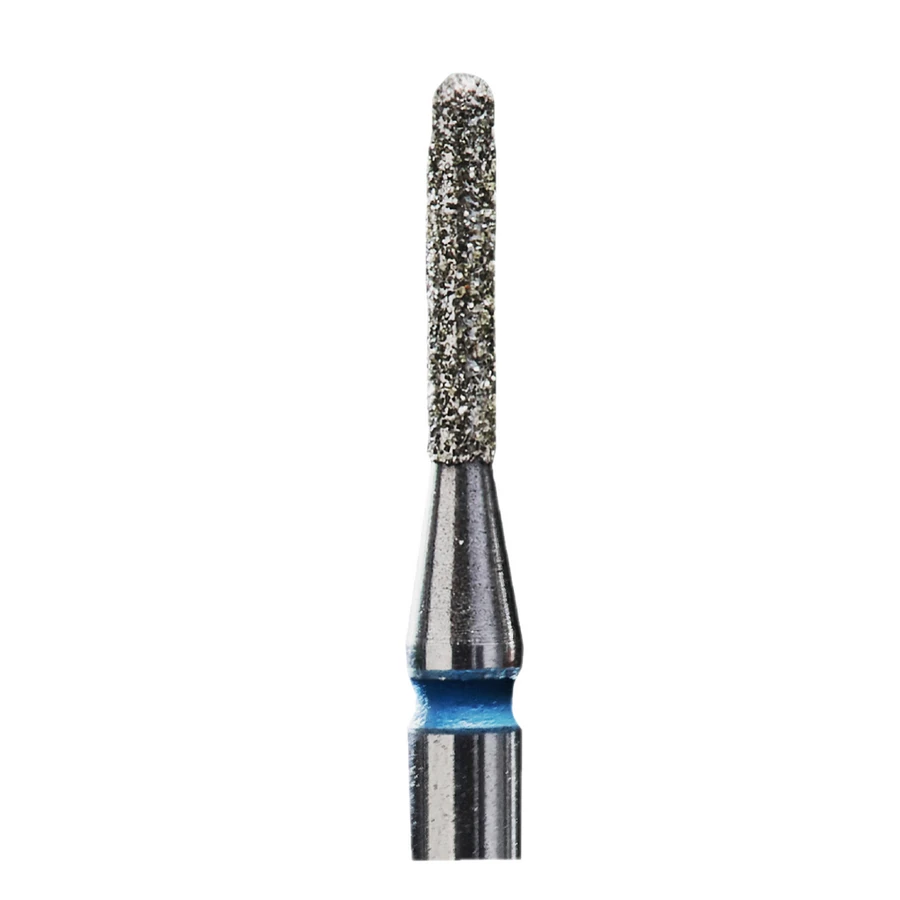 Фреза алмазна циліндр із закругленням Staleks Pro Expert Diamond Nozzle Cylinder синя, середній абразив 1.4 мм