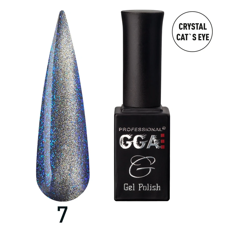 Гель-лак GGA Professional Gel Polish Crystal Cat`s eye № 07 Північне сяйво 10 мл