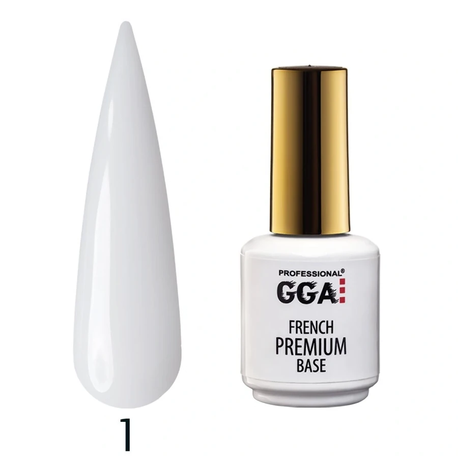 Камуфлююча френч база GGA Professional Premium French Base №01 молочний 15 мл