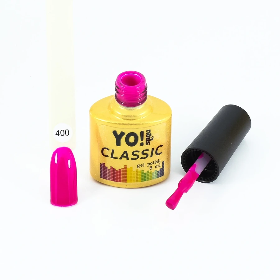 Гель-лак Yo!Nails Classic Gel Polish №400 щільний, рожева фуксія 8 мл